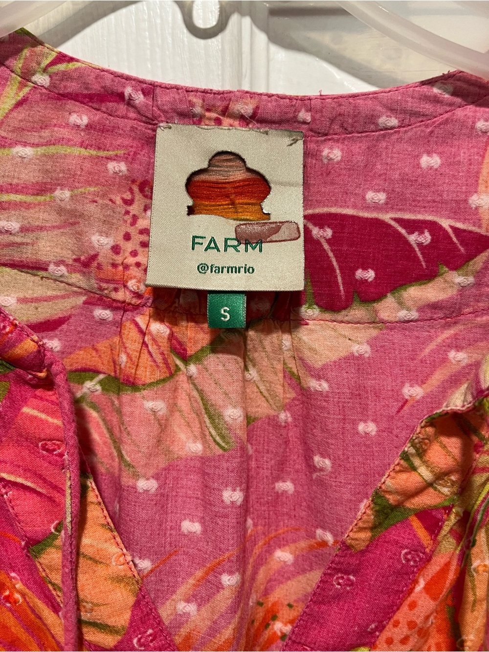 FARM Rio Pink & Orange Tropical Mini Dress - Picture 5 of 10